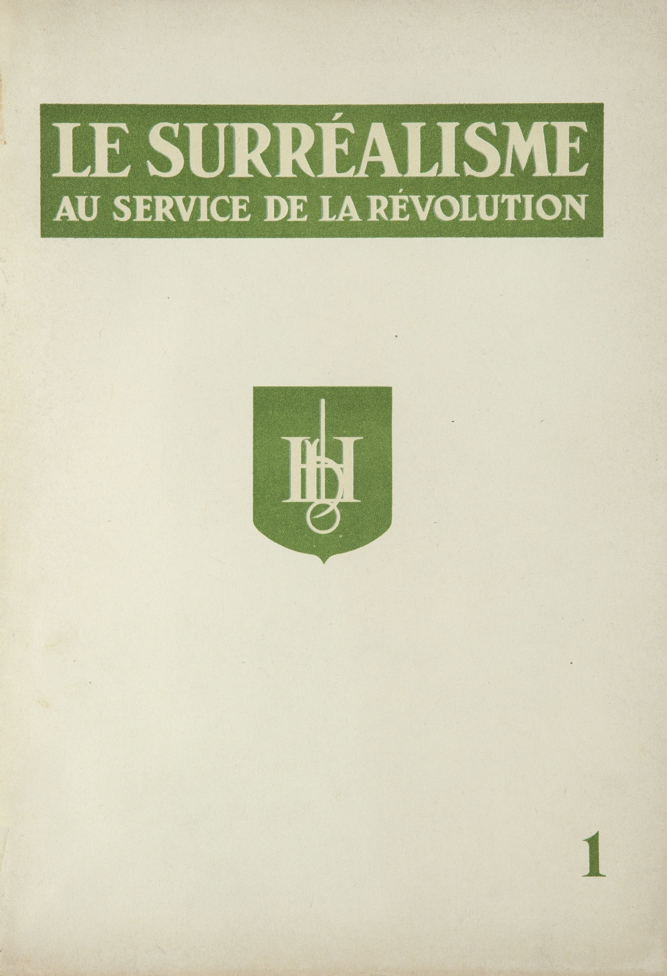 André Breton, editor. Le Surréalisme au service de la révolution 1, 1930